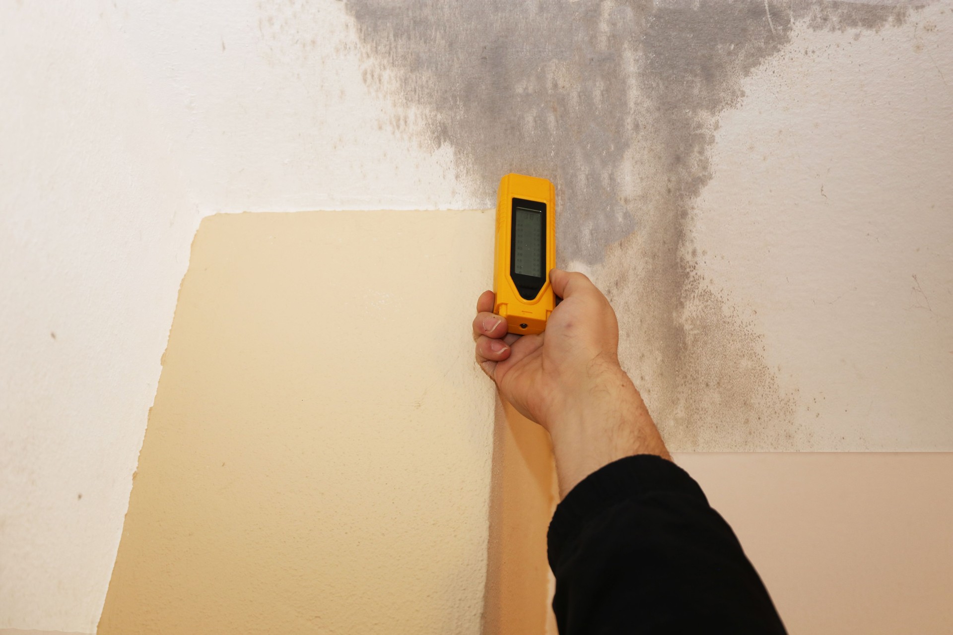 Check for moisture inside wall